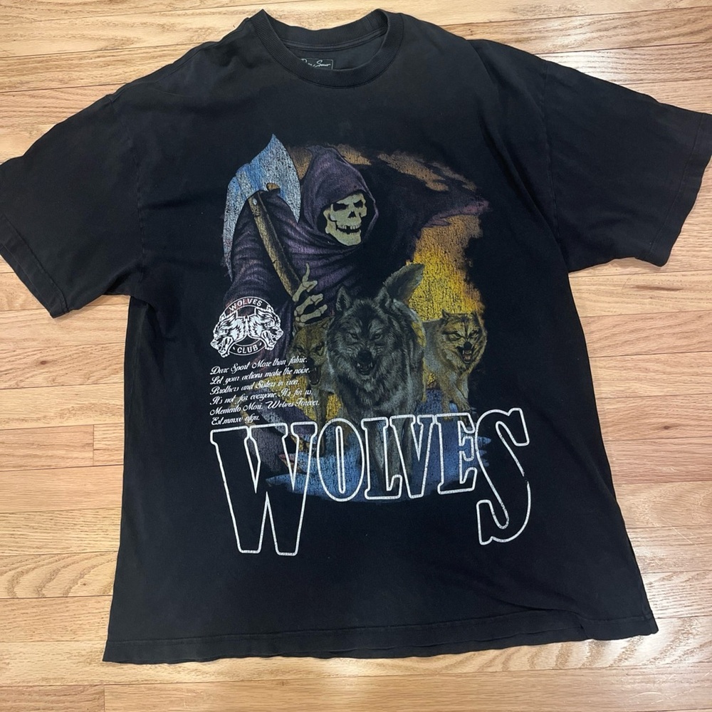 Darc Sport Wolves Shirt Club Limited Premium Vintage 445 0ut Of 1000 Large Faded